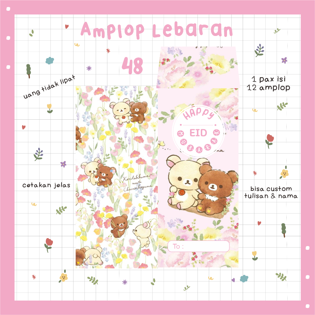 

Amplop Lebaran Custom 1pax Isi 12 Rilakuma