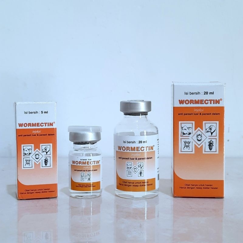 WORMECTIN 5ml 20ml Obat InjeksiI Gudik kutu cacing pada sapi kambing domba dll