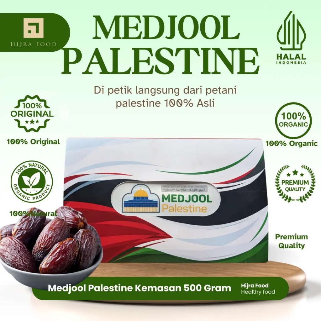 

Medjool Palestine Hijra Food Asli dari Palestine 500 Gram