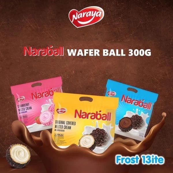 

Jajan Snack Import Ecer Naraball Wafer Ball Snack PRC PER PCS