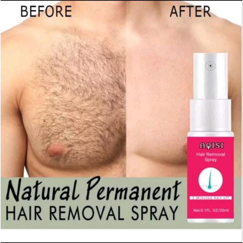 Perontok Bulu AQSI SPRAY ORIGINAL AMPUH Natural Permanen Hair Removal PERMANEN penghambat pertumbuha