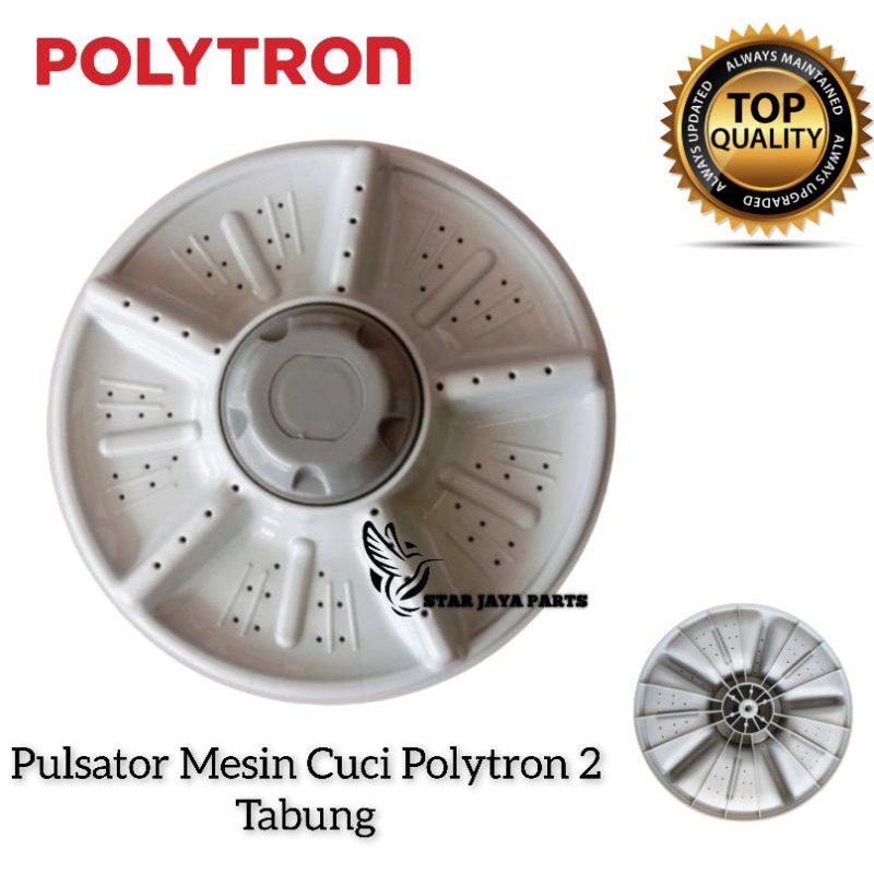 POLYTRON PWM 7366 Pulsator Mesin Cuci 2 Tabung Baling Baling