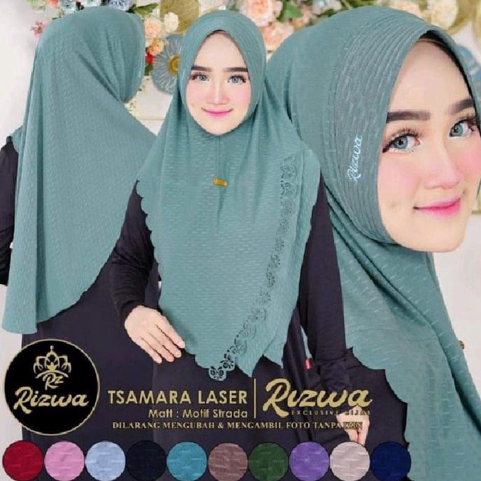 FREE ONGKIR Jilbab Instan Laser Cuting Tsamara By Rizwa