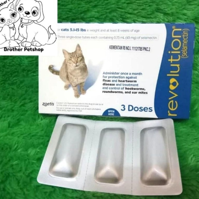 BAYAR DITEMPAT  Revolution Cat Adult  Obat Tetes Kutu Kucing REVOLUTION  Obat Kutu