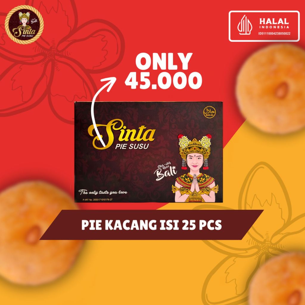 

PIE SUSU SINTA – Pie kacang khas oleh-oleh bali 25pcs