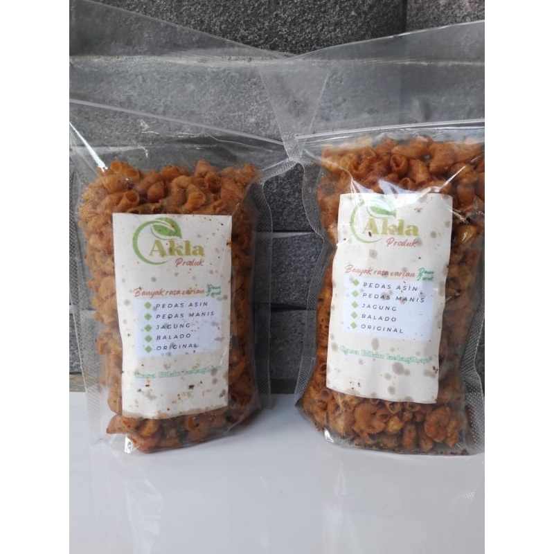 

Makaroni daun jeruk ,makaroni bantat 60gram rasa jagung daun jeruk