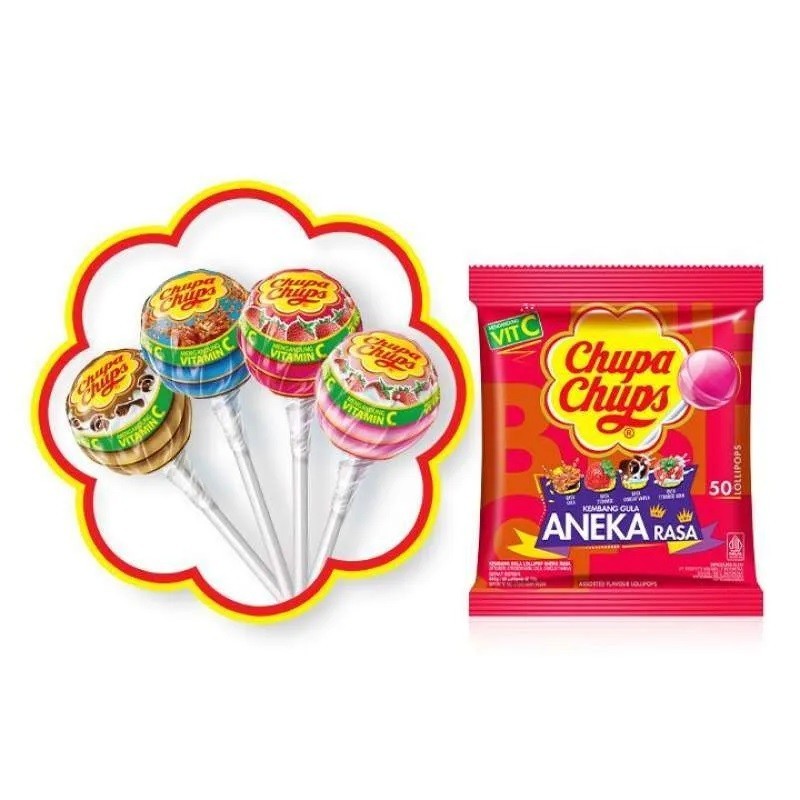 

Chupa Chups Lollipops Classic 9gr - Permen Lolipop (1 Bag) isi 30pcs