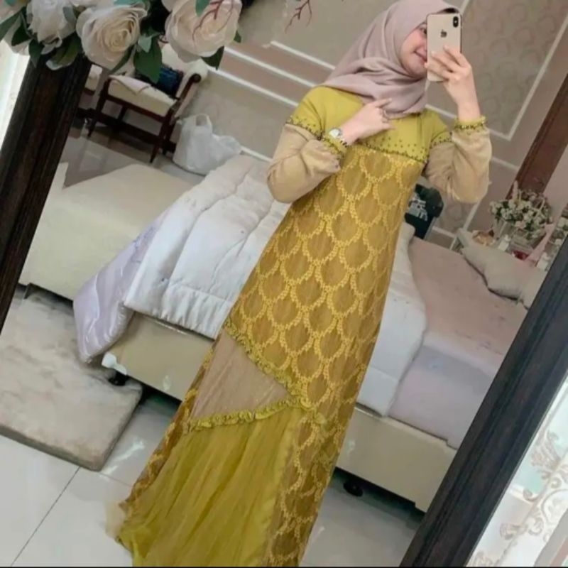 NARIMAN BRUKAT DRESS by KALEELA ID / Dress gamis NARIMAN BROCADE original by KALEELA  /  NARIMAN BRU