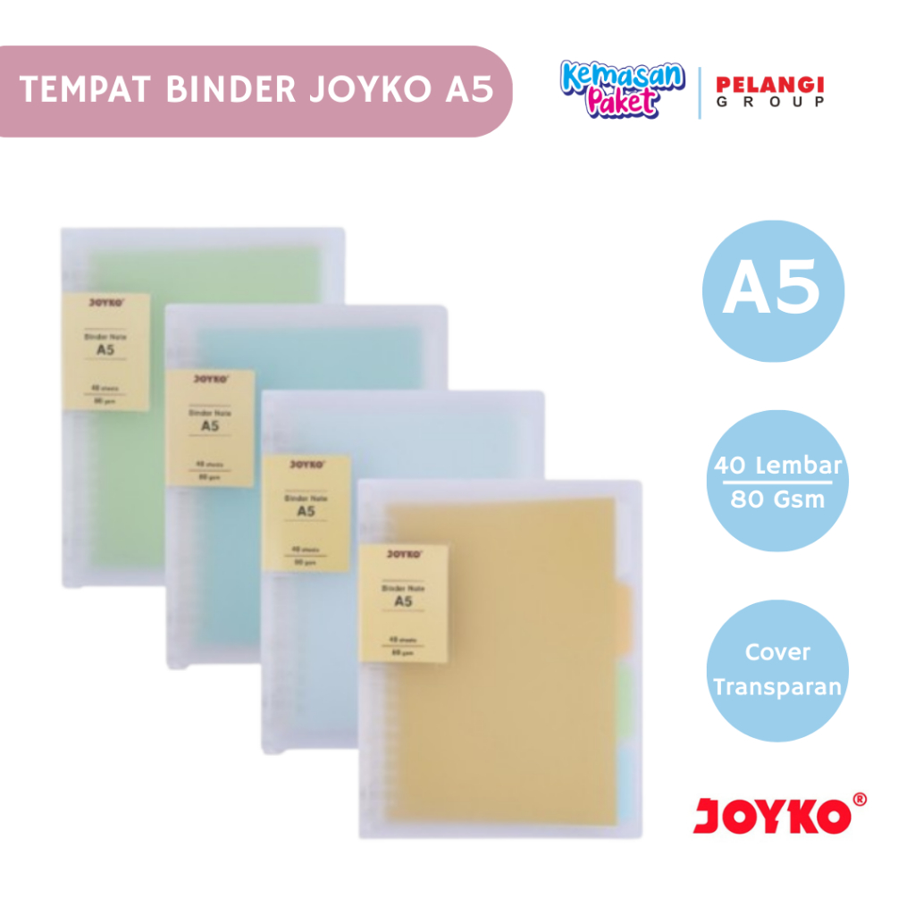 

TEMPAT BINDER NOTE JOYKO A5 TPP519 TRANSPARAN POLOS