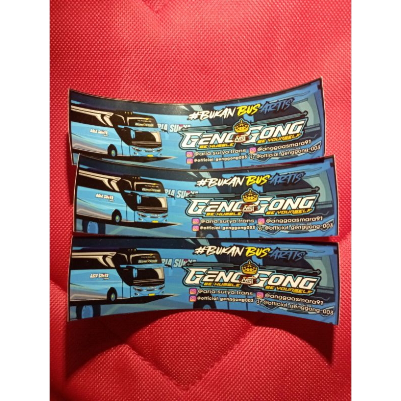 

stiker bus basuri geng_gong ori 10.000/4pcs anti air