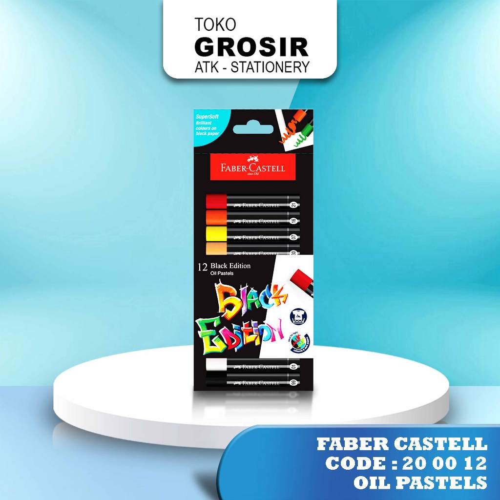 

Faber Castell - Oil Pastel Black Edition 12 Warna
