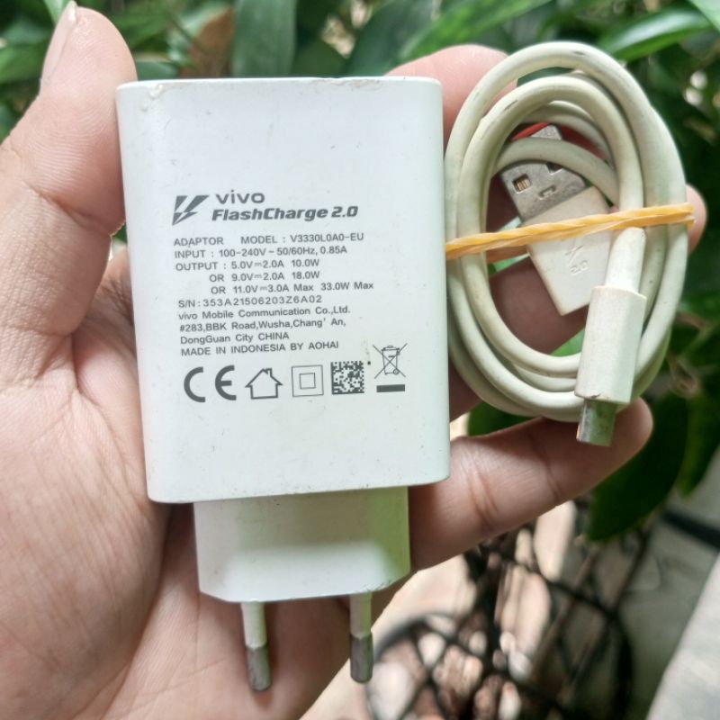 Charger Vivo 33W V20se V20 X50 X60 original Second Copotan ori Garansi 2 bulan
