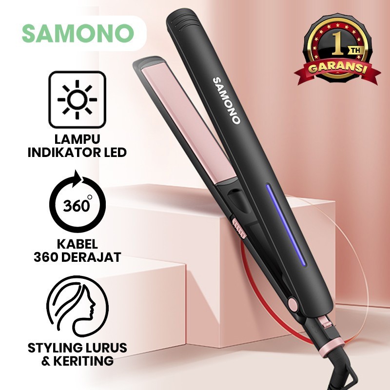 Catokan Rambut Profesional Lurus dan Keriting LED Indikator SW-HS20 SAMONO - CATOK RAMBUT - PENGRITI