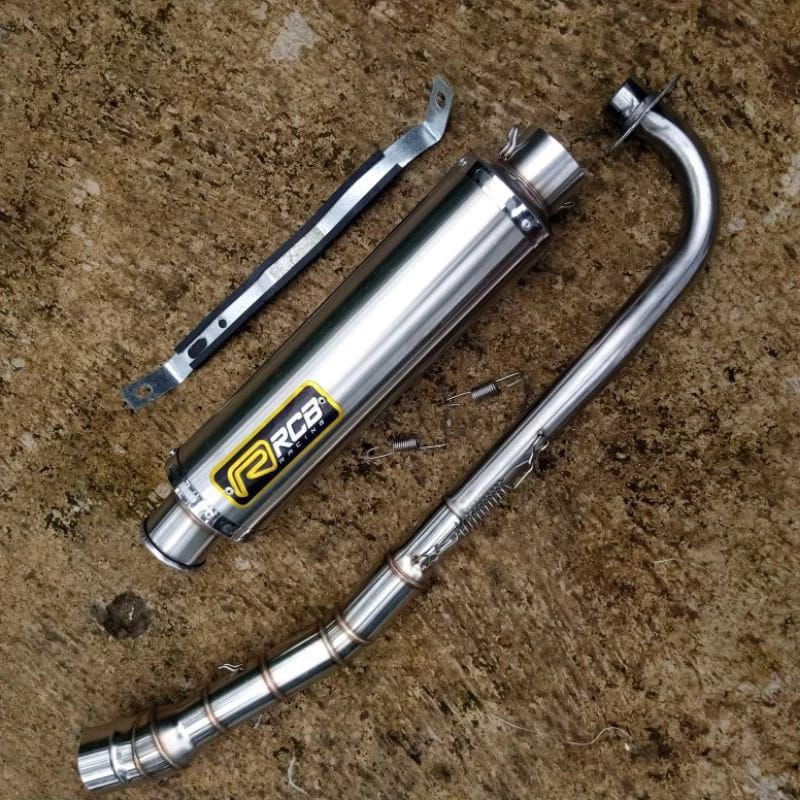 knalpot rcb bulat cincin buat motor Vega Jupiter Z1 Revo kharisma grand smash Shogun dll