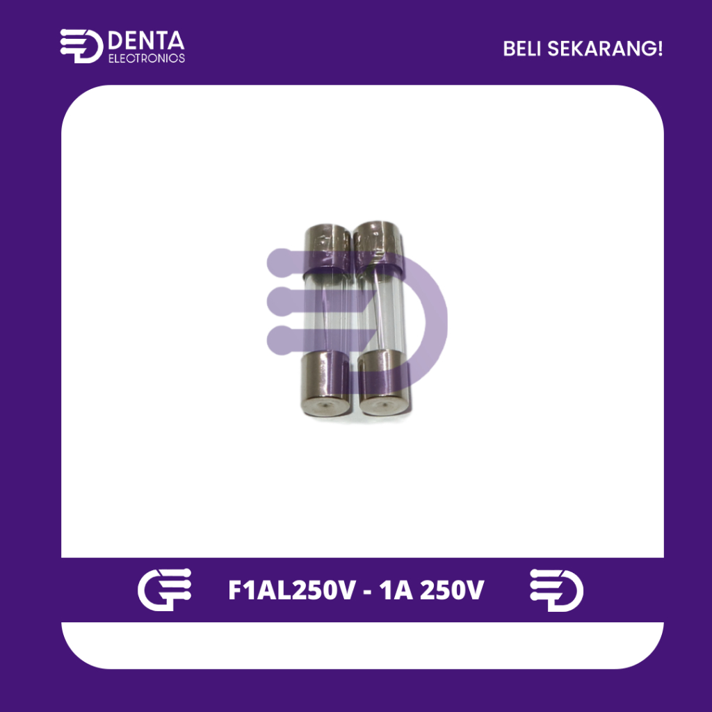F1AL250V - 1A 250V FUSE GLASS (L= 2 cm W= 0.5 cm)