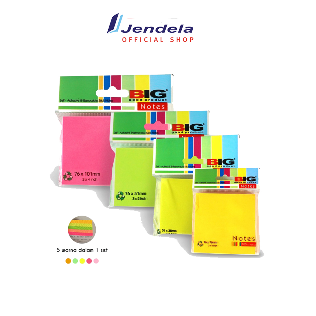 

Sticky Note BIG 4x5 cm bonus Jendelabook