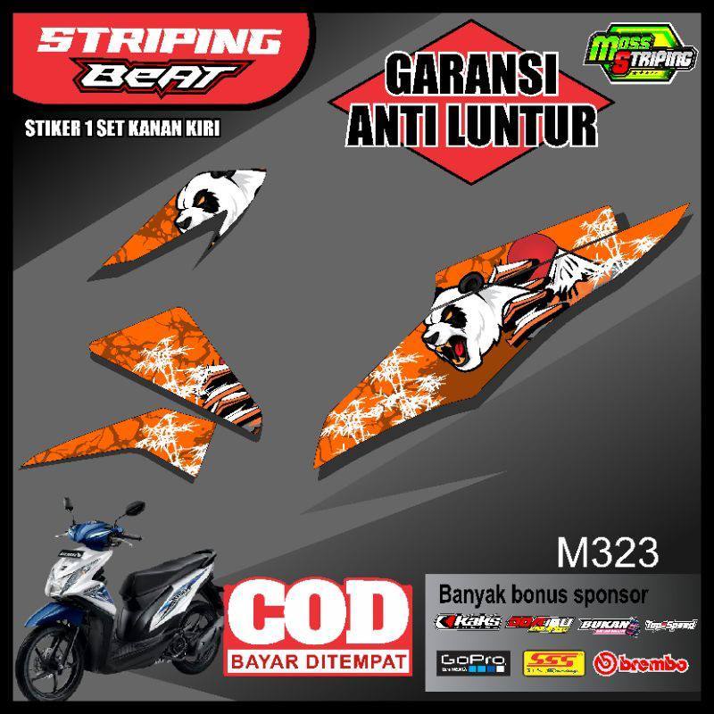 Bayar di tempat Striping Beat fi Panda Beat Fi 2012 2013 2014 2015 2016 lis list variasi stiker stic