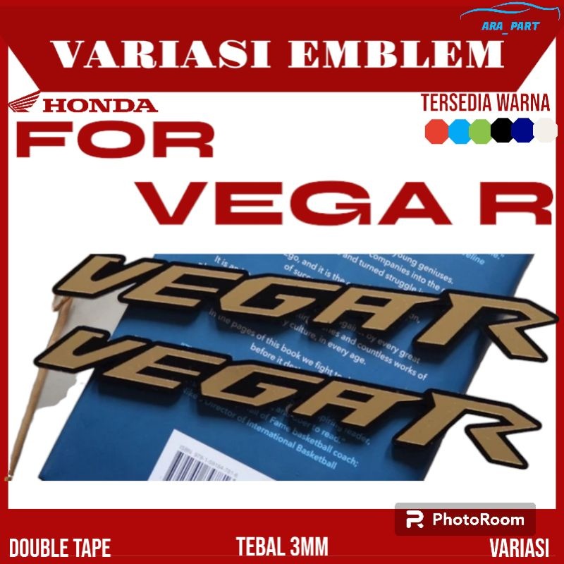 EMBLEM TIMBUL 3D VEGA R/VARIASI MOTOR VEGA R/AKSESORIS MOTOR