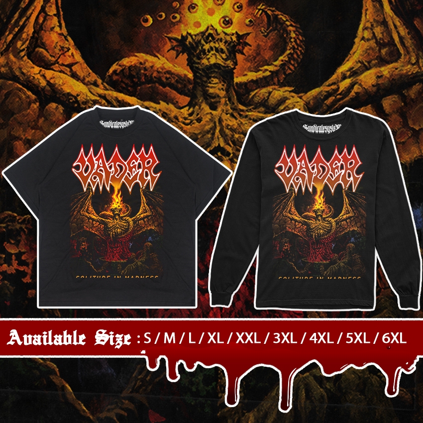 KAOS BAND vader fire head/  KAOS METAL ROCK / TSHIRT BAND  / BIG SIZE METAL S M L  XL XXL 3XL 4XL 5X