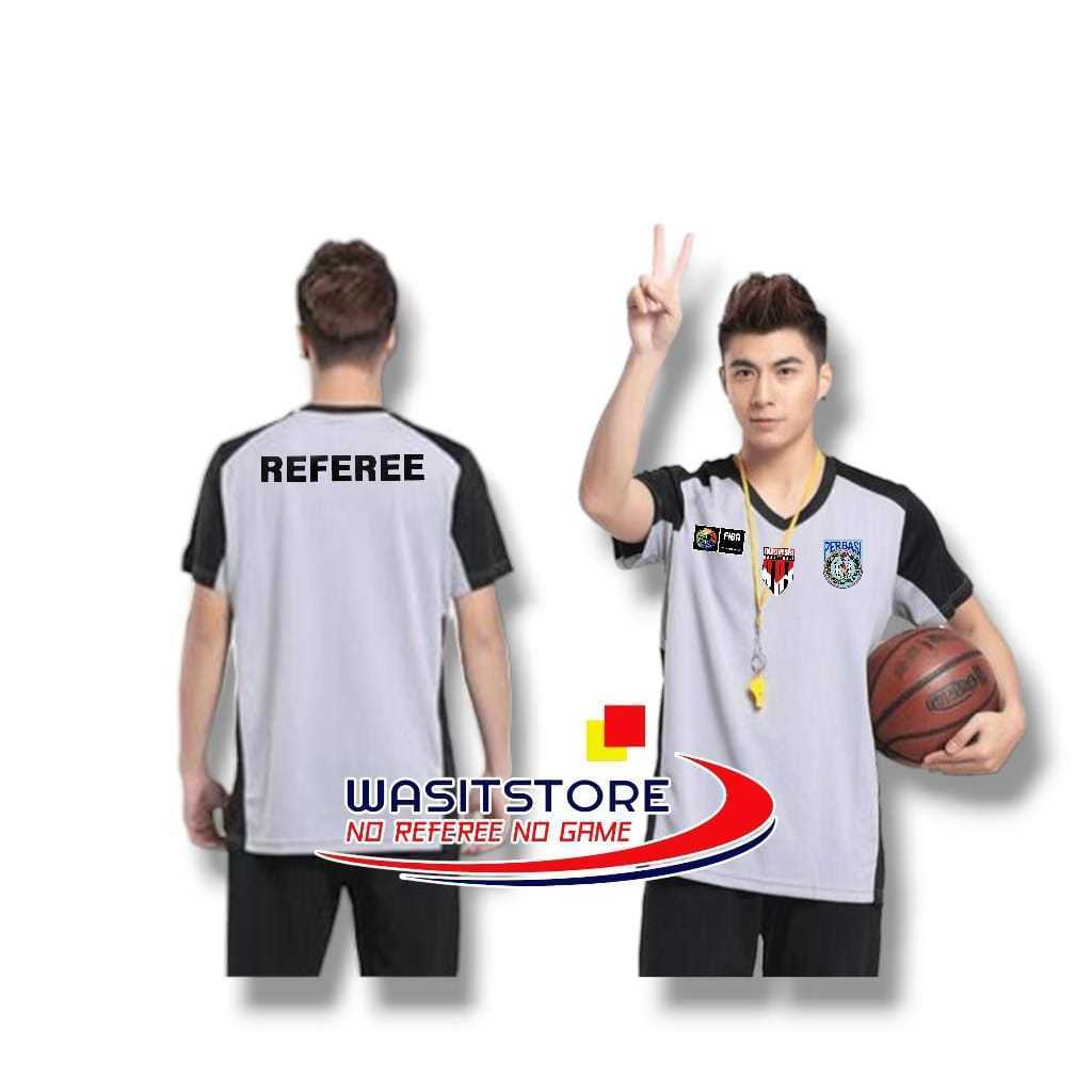 BAJU TUGAS WASIT BASKET MD : HITAM PUTIH