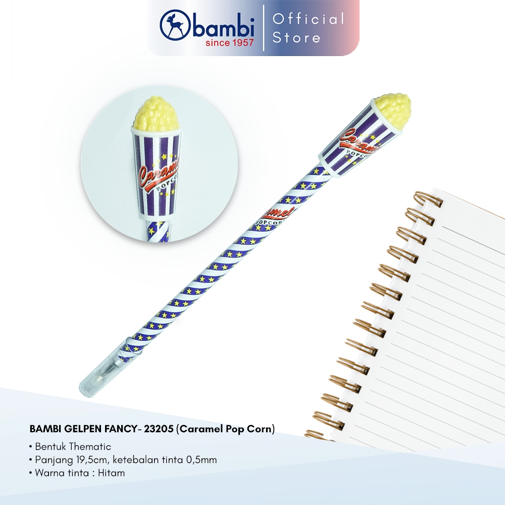 

Bambi Gelpen Fancy / Pulpen Lucu (Caramel Pop Corn) - 23205