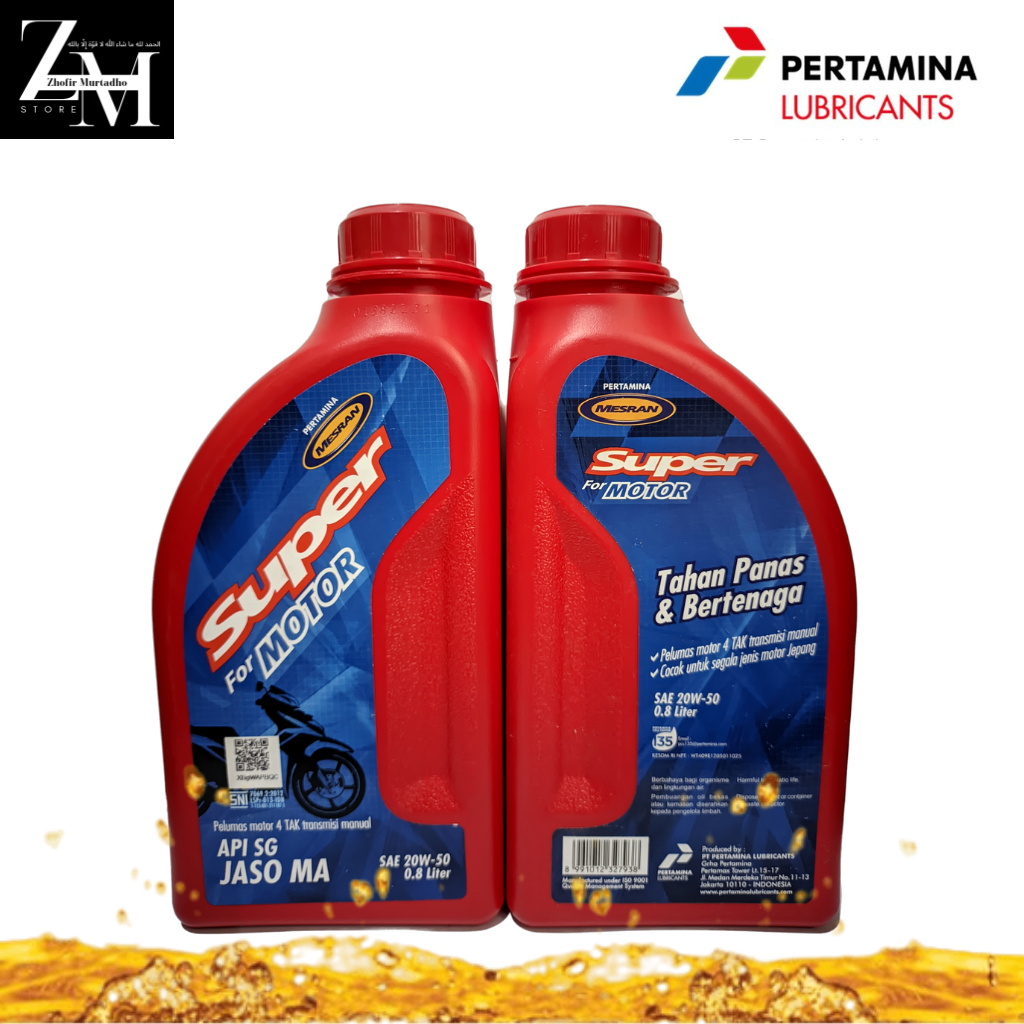 OLI MESRAN SUPER MOTOR 0.8L ASLI PERTAMINA