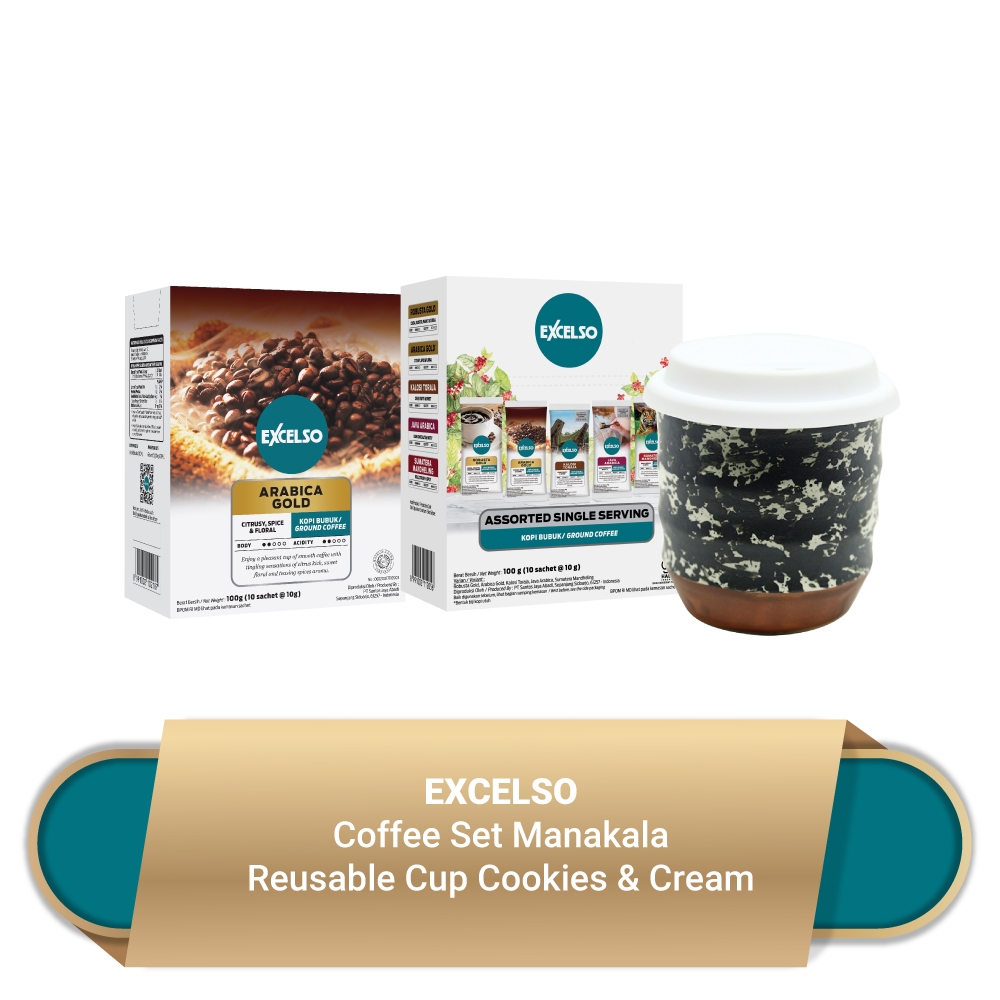 

Excelso Coffee Set Manakala Reusable Cup Cookies & Cream