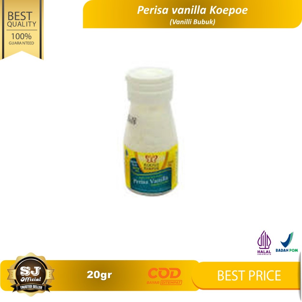 

PERISA VANILLA Bubuk KOEPOE Kemasan BOTOL 20gr / PERISA VANILA / Perisa Vanili Bubuk