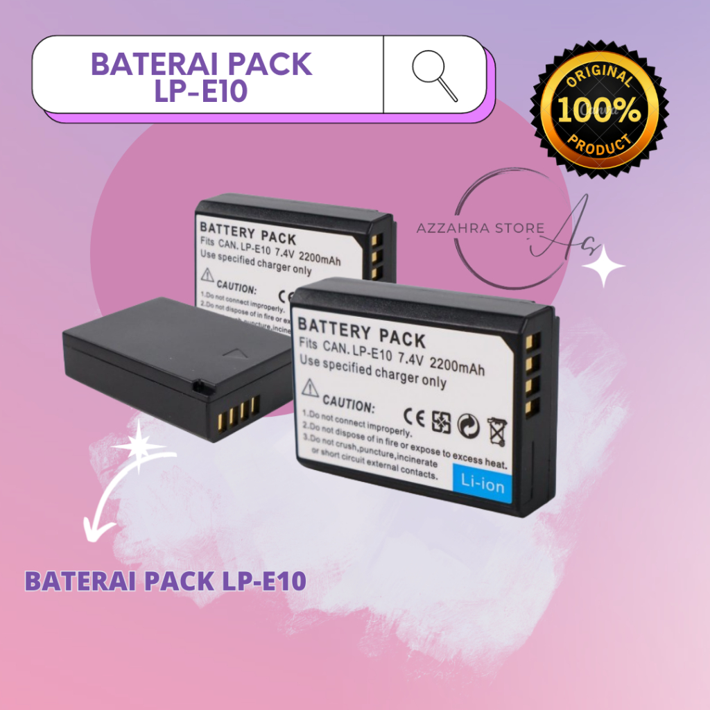 Baterai Pack Camera Canon LP-E10 2200mAh Canon 1100d 1200d 1300d 1500d 3000d
