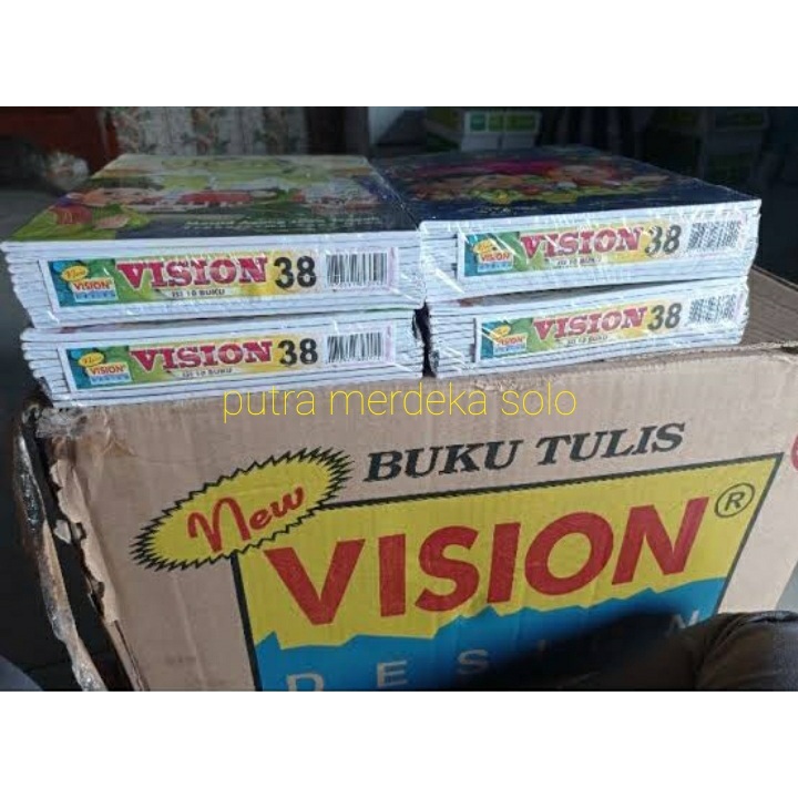 

Buku Tulis VISION isi 38 Lembar - 10 Buku / Buku Tulis New Vision Design isi 38 Lembar 1 PAK = 10 Buku