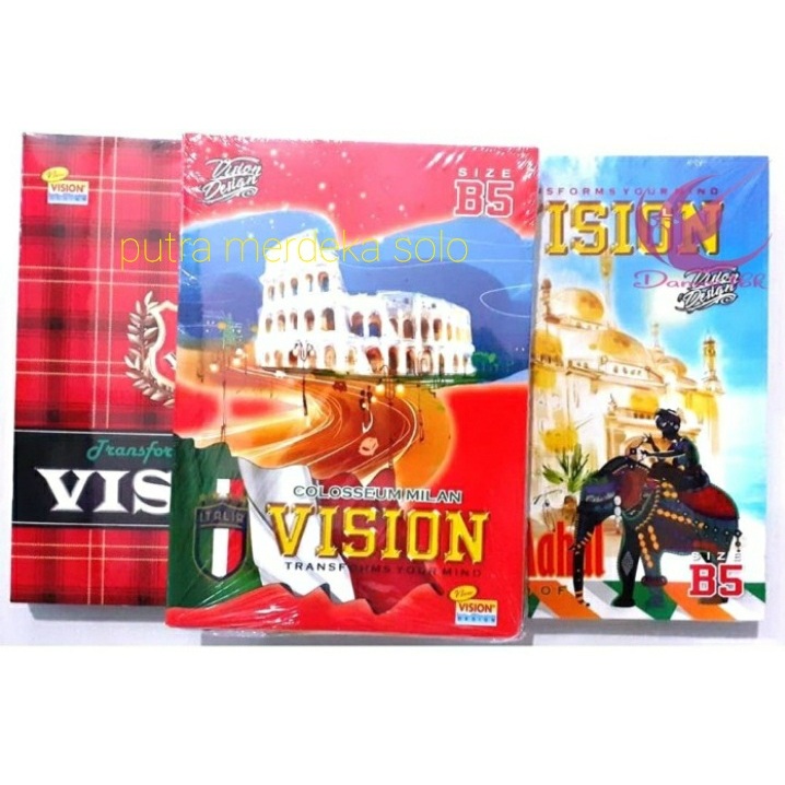 

Buku Tulis Boxy VISION isi 42 Lembar - 6 Buku / Buku Tulis Boxy B5 New Vision Design isi 42 Lembar 1 PAK = 6 Buku