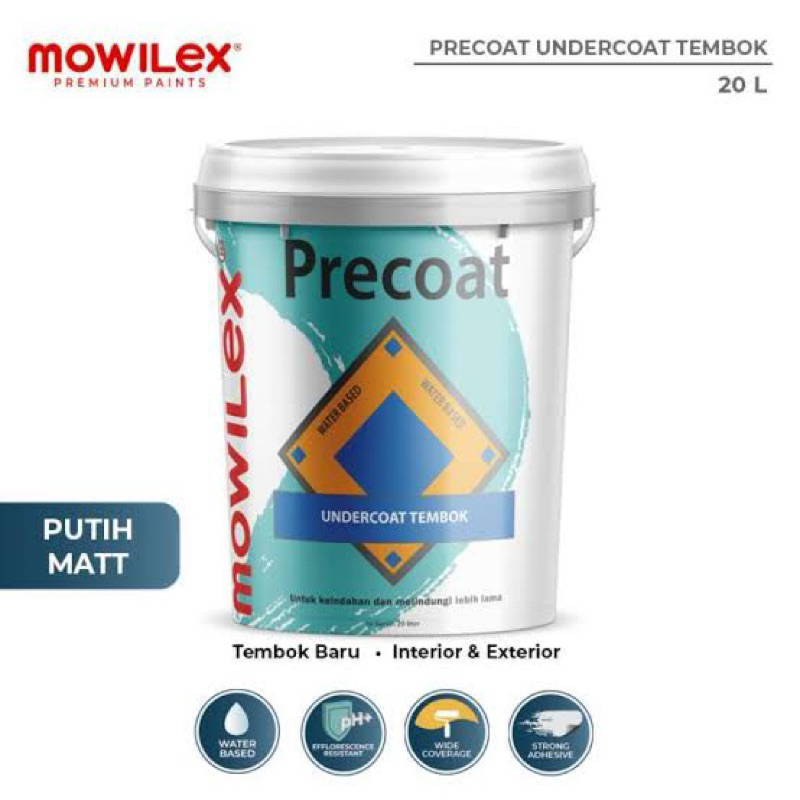 Mowilex Precoat Undercoat UCT / Cat Dasar Tembok Interior & Exterior Pail 20Ltr