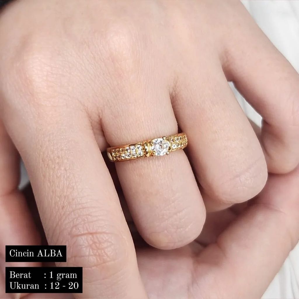 Cincin Alba Cincin Dewasa Emas Muda 1 Gram