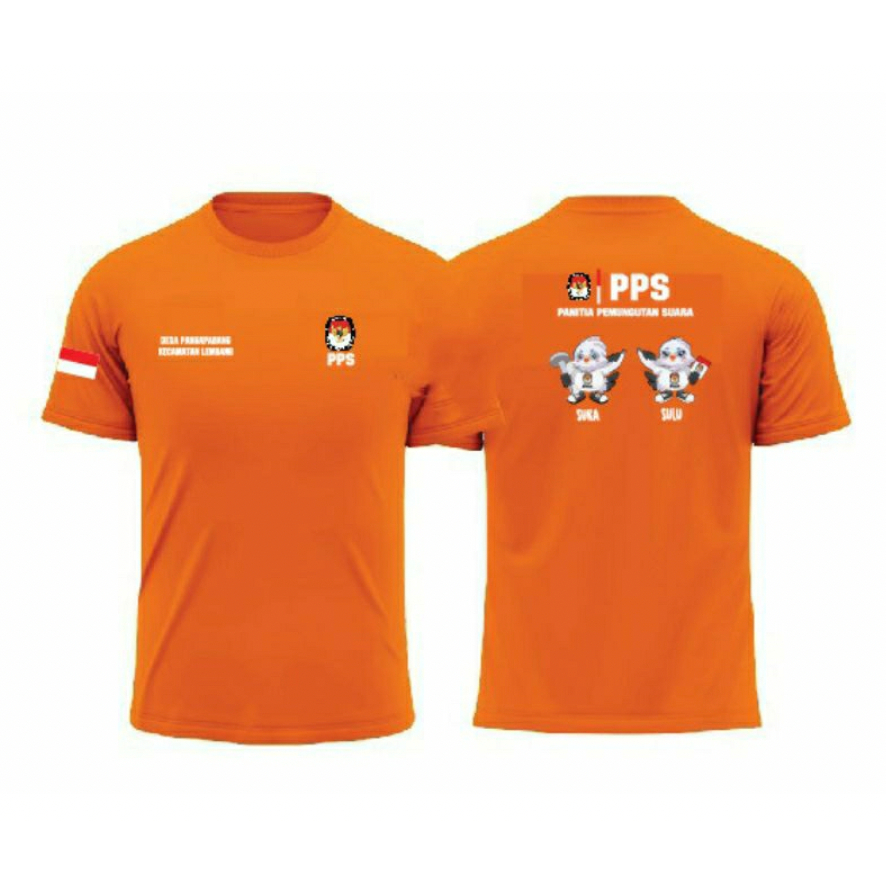 TSHIRT BAJU KAOS PPS dan SEKRETARIAT PPS - KAOS PANITIA PEMUNGUTAN SUARA 2024 - KAOS PANITIA PEMILU 