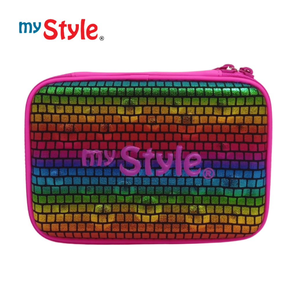 

My Style TM 2195 Rainbow Bubble Hardtop Pencil Case with Pocket Tempat Pensil