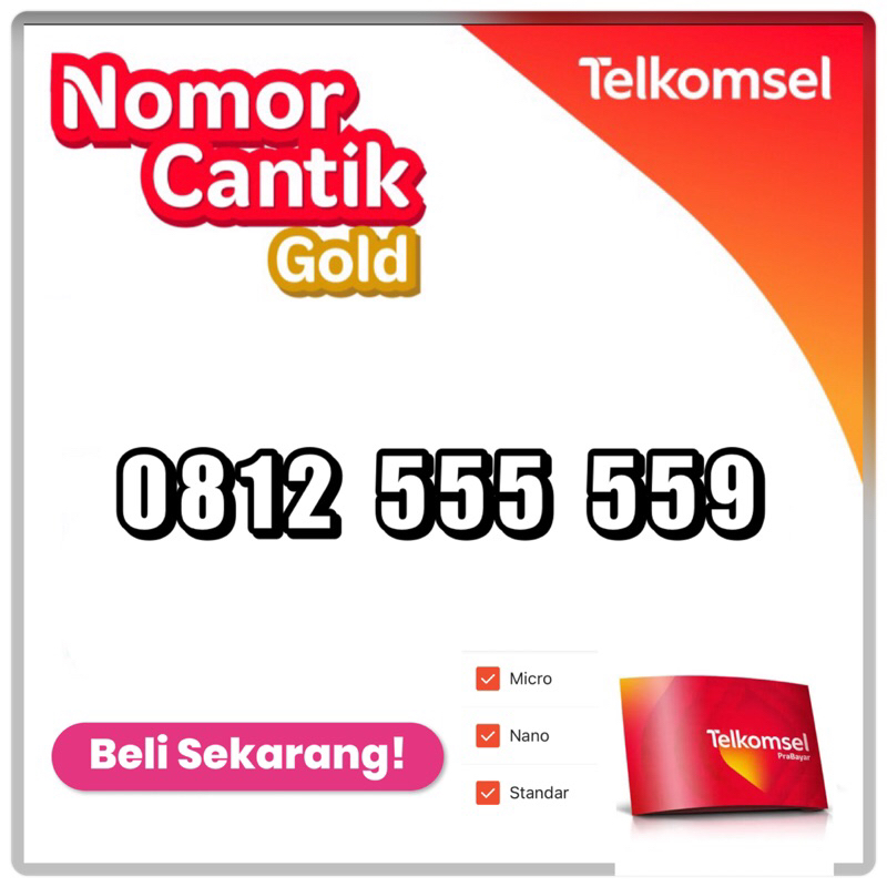 nomor cantik simpati 10 digit 0812 555558 0812 55555 9 0812 555557