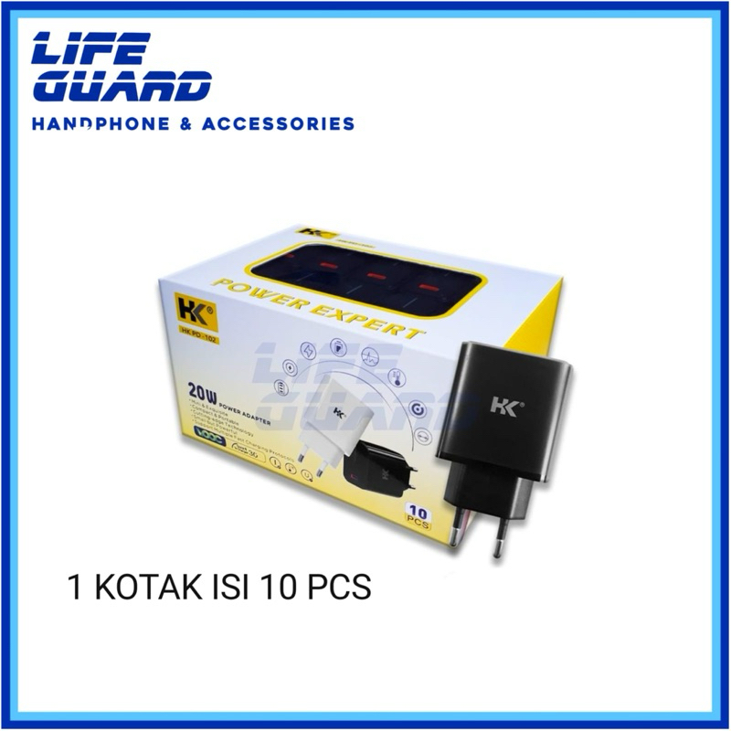 BATOK CHARGER HK D102 TYPE C 20W FAST CHARGING QC 3.0 ORIGINAL HK