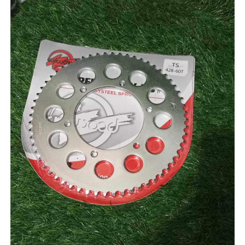 GIR BELAKANG TS125 428-60T ASLI CROOM  WILLWOOD