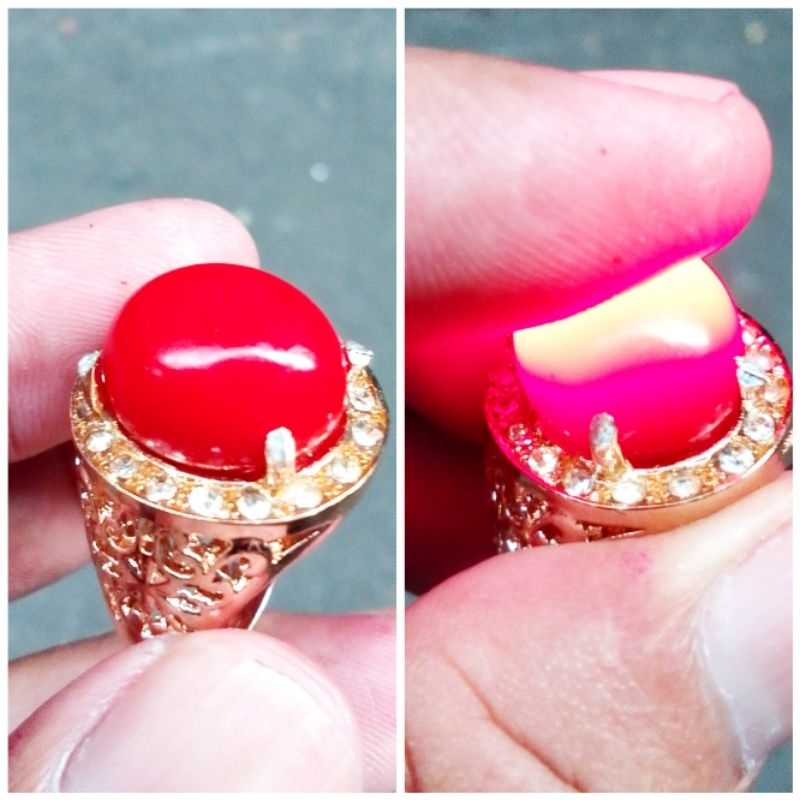 cincin batu nyala Mirah delima minimalis