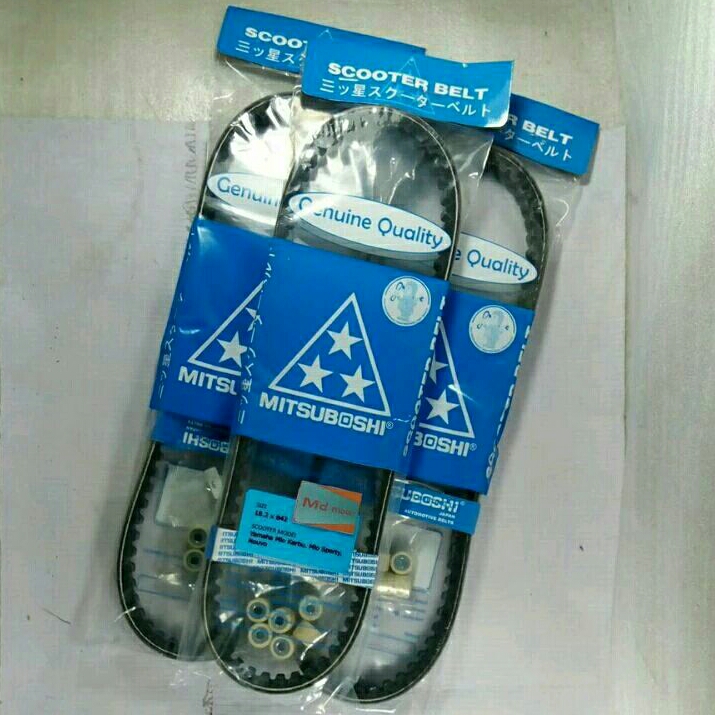 V-BELT VAN BELT 1 SET+ROLLER MIO SPORTY MIO SMILE MIO SOUL MIO FINO MIO ORIGINAL MITSUBOSHI