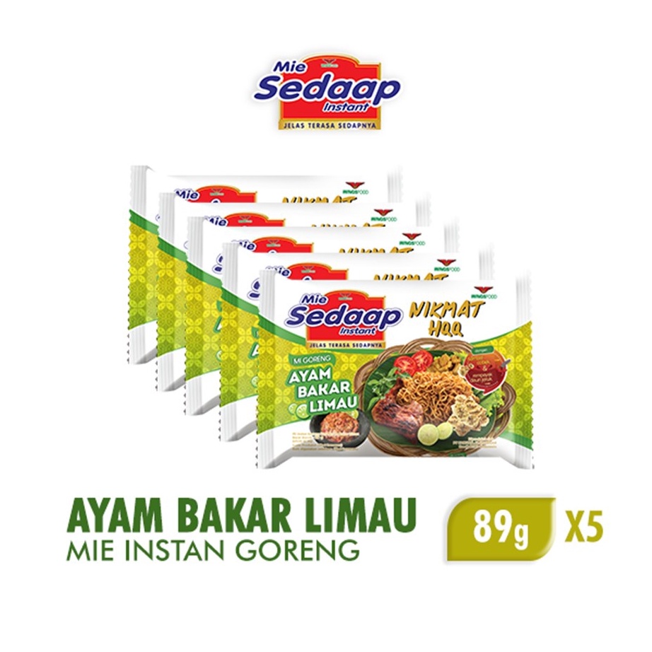 

VDGM9968 TEBUS MURAH Sedaap Mie Instan Ayam Bakar Limau Bag 89 gr x5