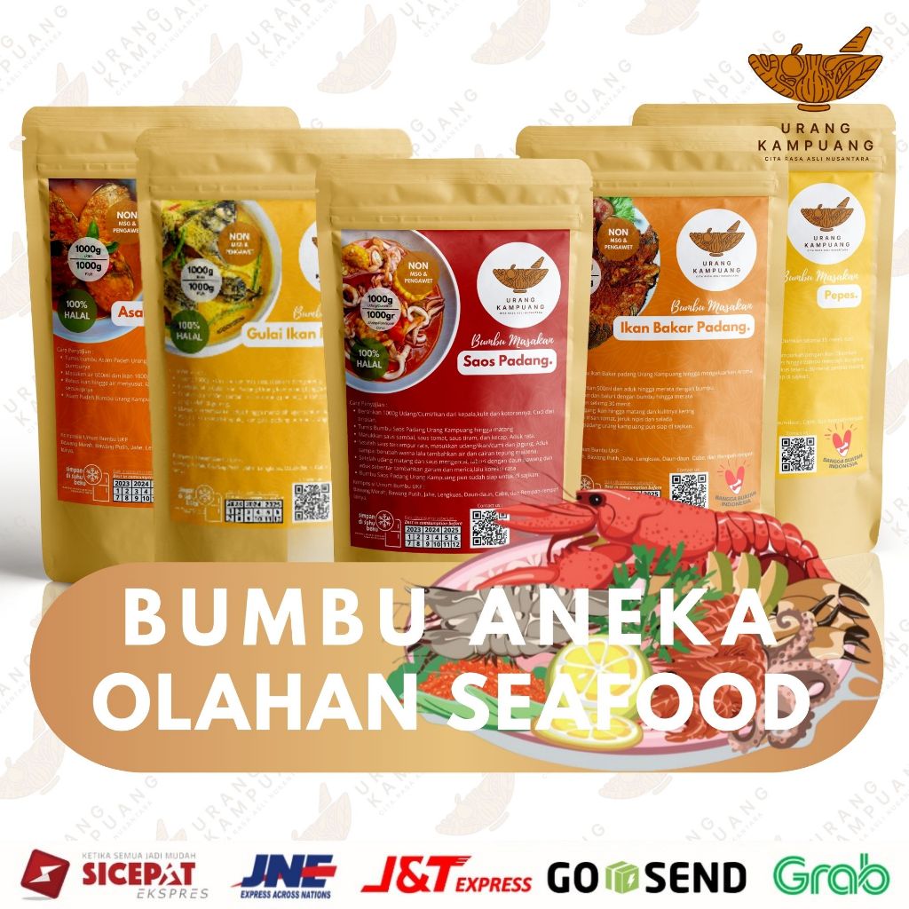 Bumbu Olahan Aneka Seafood Non MSG & Pengawet Urang Kampuang Food