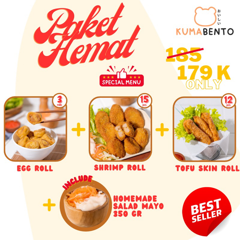 

Paket Hemat Best Seller Kuma Bento - Homemade Frozen Bento Nugget Praktis Lauk Siap Goreng Bekal Anak Praktis Kids Friendly