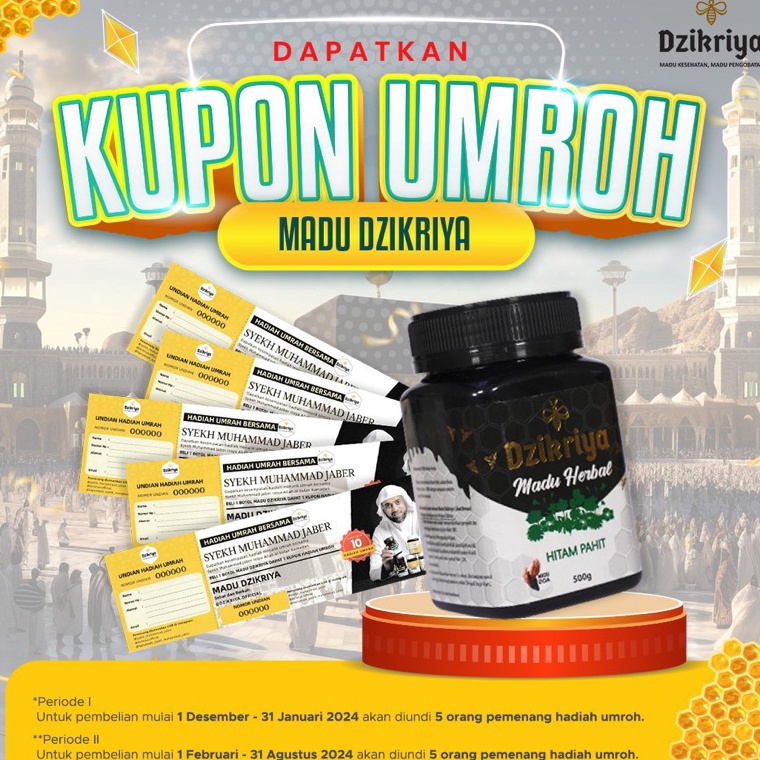 

BNKW28 TEBUS MURAH KEMASAN BARU DZIKRIYA MADU HERBAL HITAM PAHIT