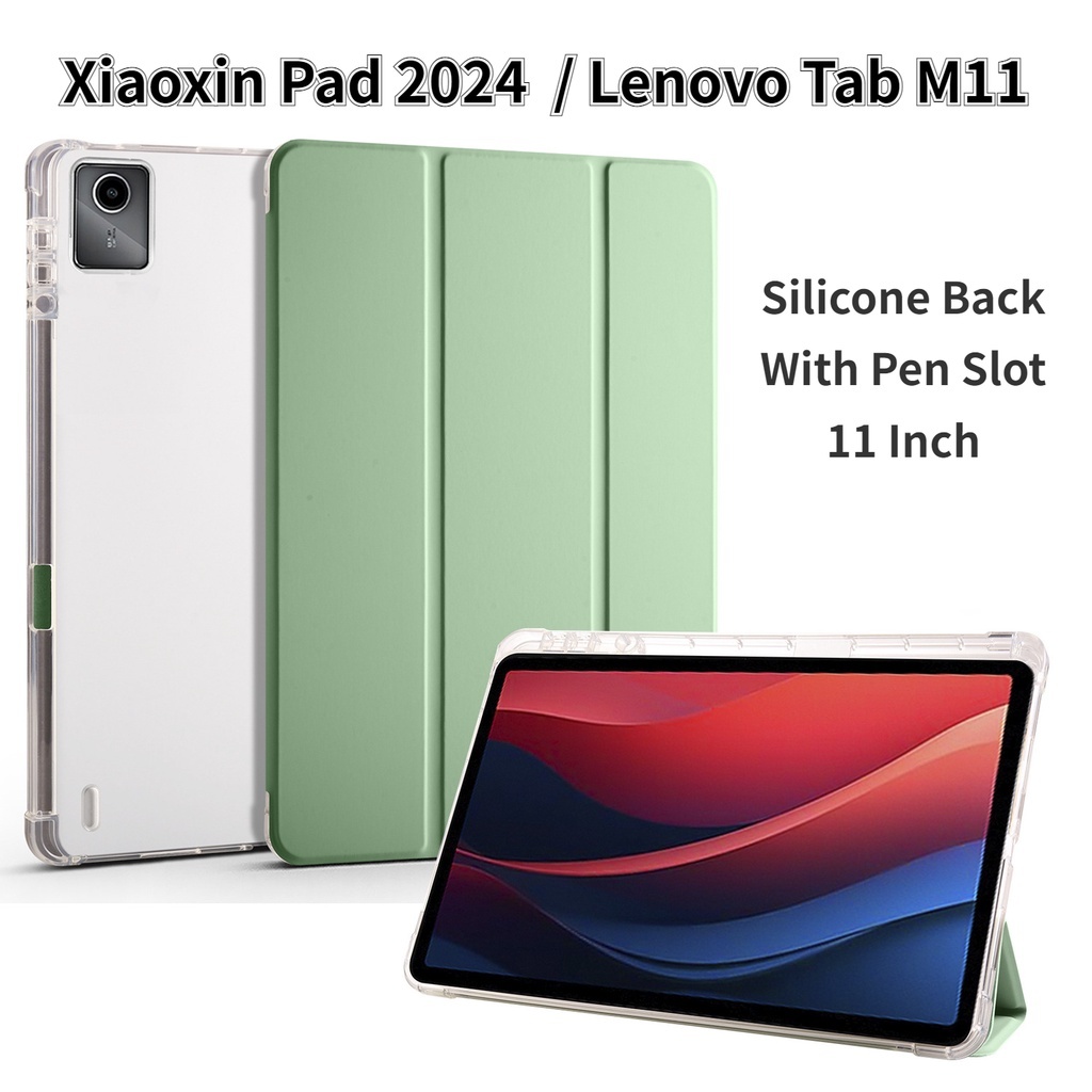 Lenovo Xiaoxin Pad 11 Inch 2025 /Xiaoxin Pad 11 Inch 2024 Case With Slot Pen Smart Flip Magnetic Pro