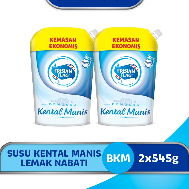

TLTF4774 Terbaru Frisian Flag Bendera Kental Manis Pouch 545gr x 2 Pcs