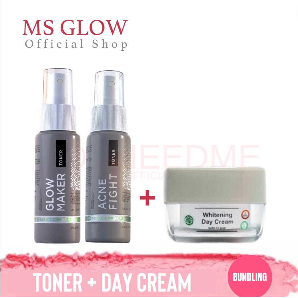 MS GLOW BUNDLING DAY CREAM DAN TONER