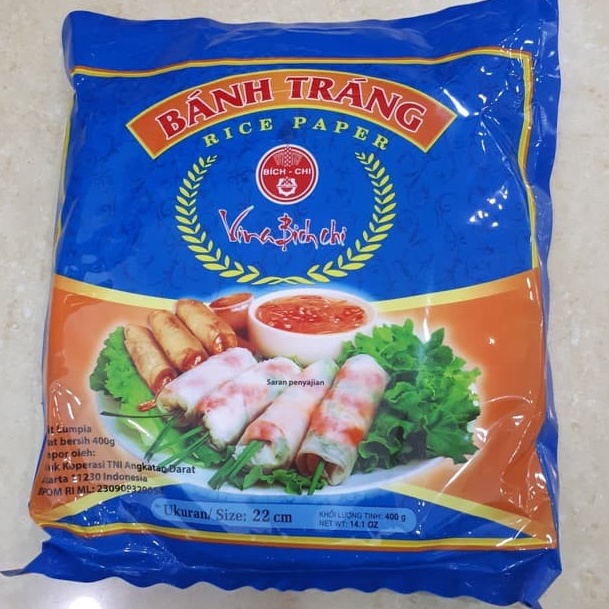 

XVSP783 Stok terbaru Rice Paper Vietnam Banh Trang BichChi Kulit Lumpia Bantrang Banhtrang Ban Trang Asli Vietnam