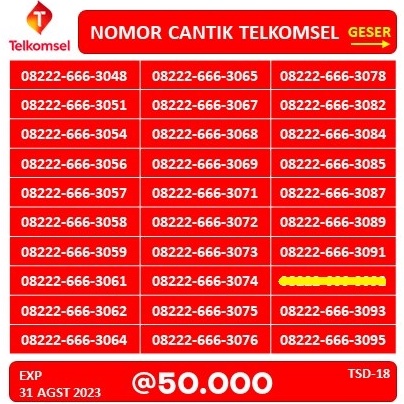 Kualitas Premium NOMOR CANTIK TELKOMSEL BAGUS 63