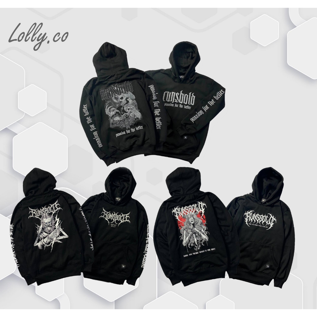 Hoodie Pria RUNSBOLD ALL Motif Jaket Sweater Distro Indonesian Death Metal / Jaket Sweater Hoodie Pr